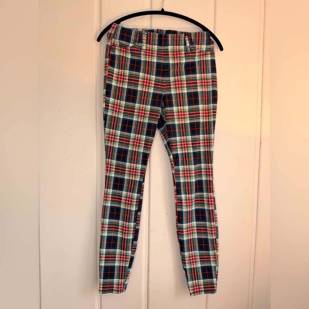 Time and Tru Multicolor Plaid Womens Leggings